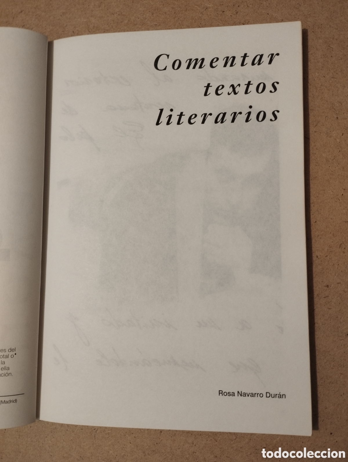 Libros de segunda mano: COMENTAR TEXTOS LITERARIOS (ROSA NAVARRO) - Foto 2