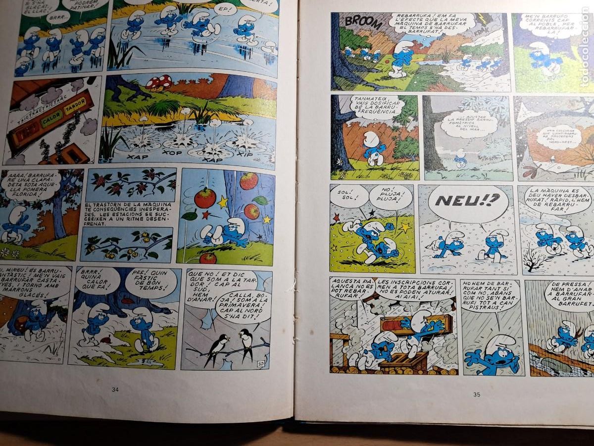 Libros de segunda mano: Hist&ograve;ries de Barrufets. C&ograve;mic en catal&agrave;. 1993. - Foto 3