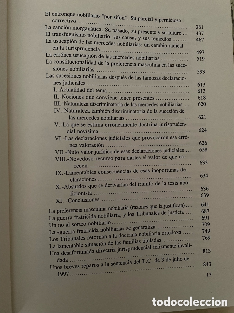 Libros de segunda mano: Estudios de derecho nobiliario. 2 tomos. Manuel Taboada Roca - Foto 11