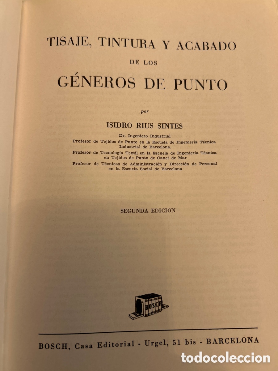 Libros de segunda mano: Generos de Punto. Rius Sintes. Editorial Bosch. Estant - Foto 6