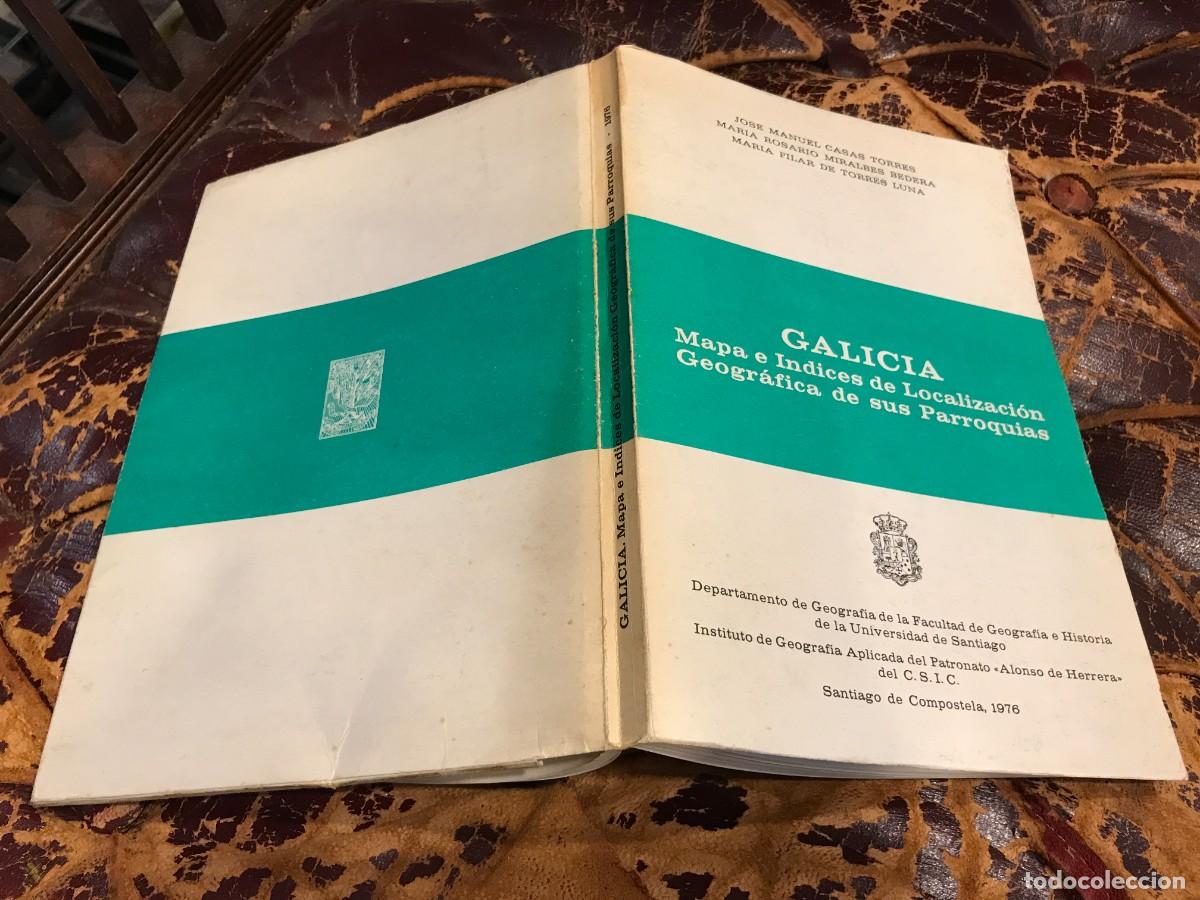 Second hand books: GALICIA, MAPA E &Iacute;NDICES DE LOCALIZACI&Oacute;N GEOGR&Aacute;FICA DE SUS PARROQUIAS. 1976