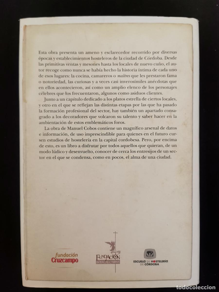 Libros de segunda mano: Historia de la hosteler&iacute;a de C&oacute;rdoba. Manuel Cobos - Foto 2