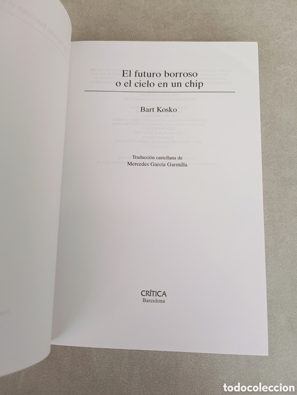 Libros de segunda mano: El futuro borroso o el cielo en un chip. Bart Kosko - Foto 5