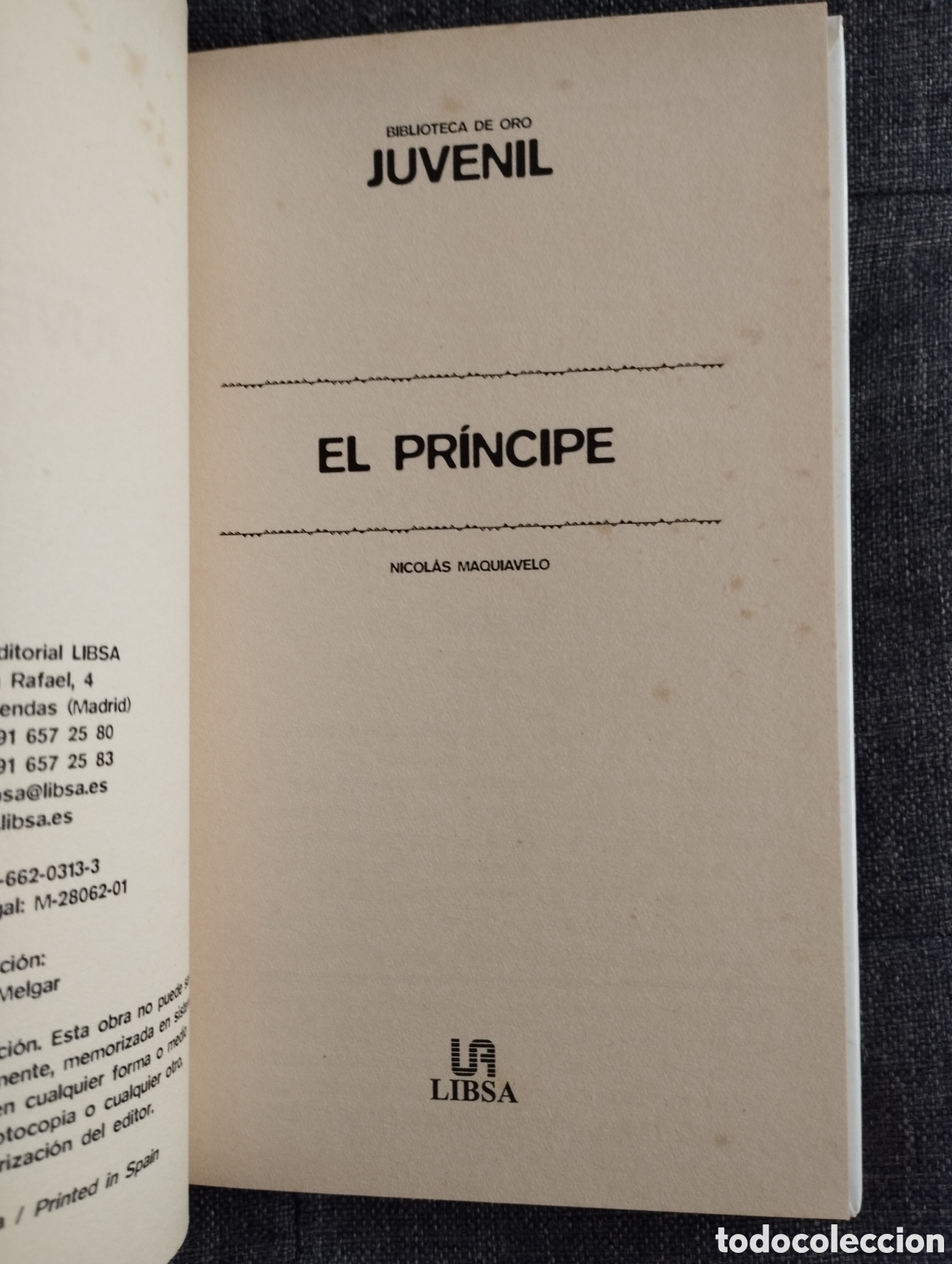 Libros de segunda mano: EL PRINCIPE (NICOLAS MAQUIAVELO) - Foto 2