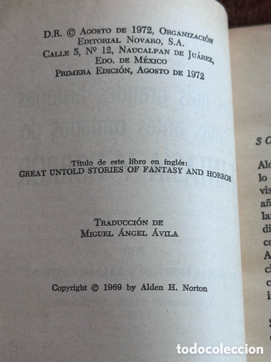 Libros de segunda mano: Fantas&iacute;a y Horror NovaDell 1972! - Foto 4