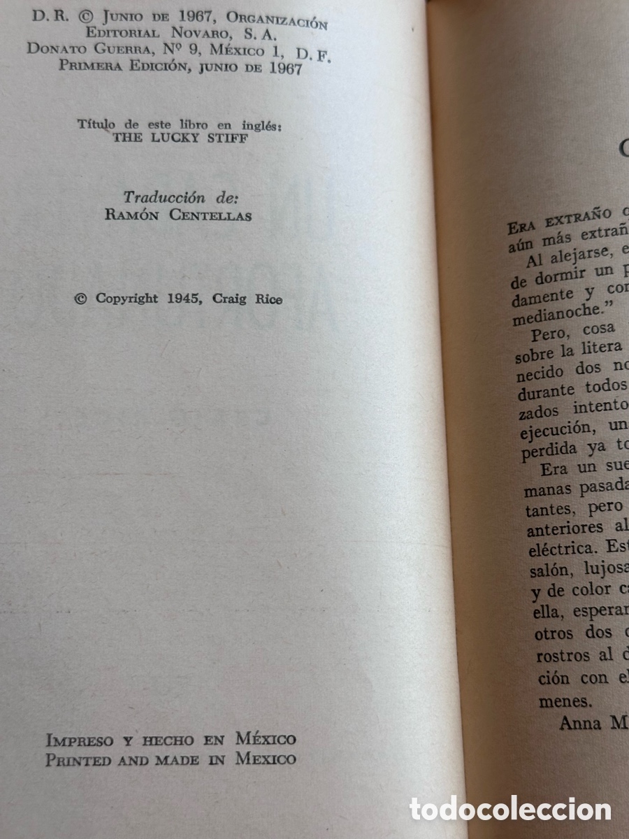 Libros de segunda mano: Un cadaver afortunado Craig Rice - Foto 4