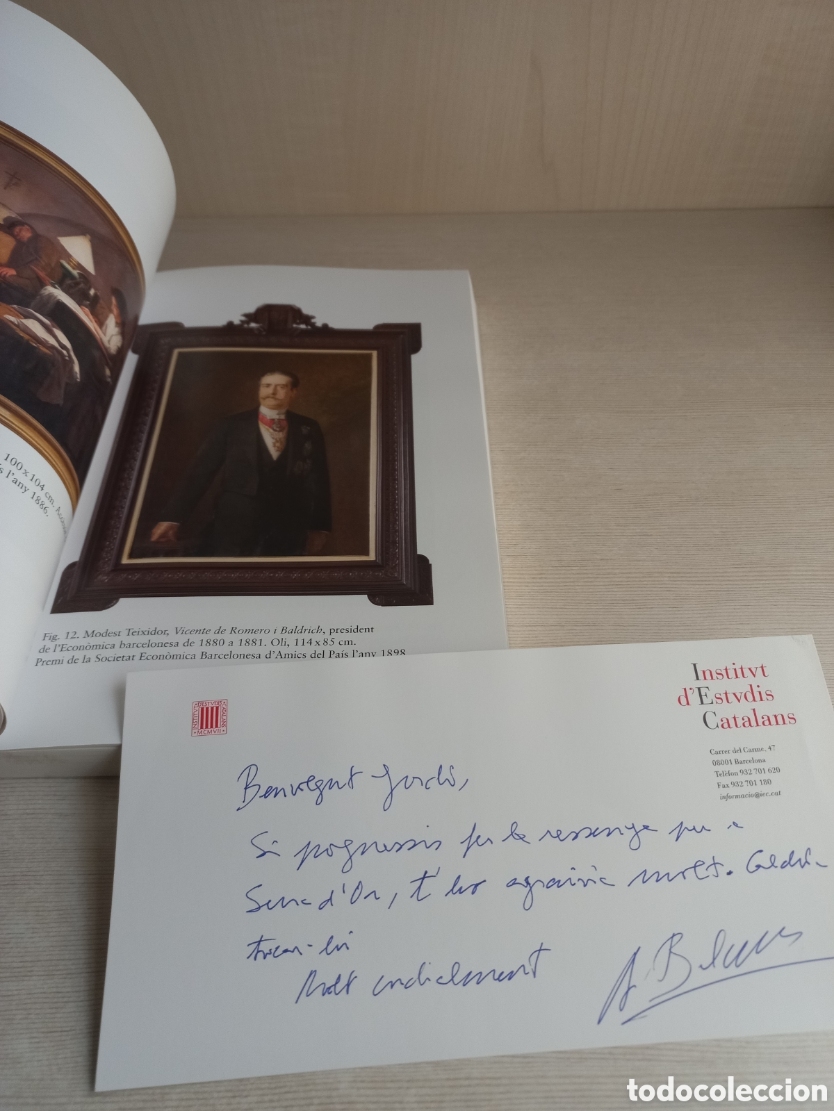 Libros de segunda mano: Comprom&iacute;s i Progr&eacute;s II. La societat econ&oacute;mica barcelonesa. Albert Balcells. Dedicatoria. Catal&aacute;n. - Foto 5