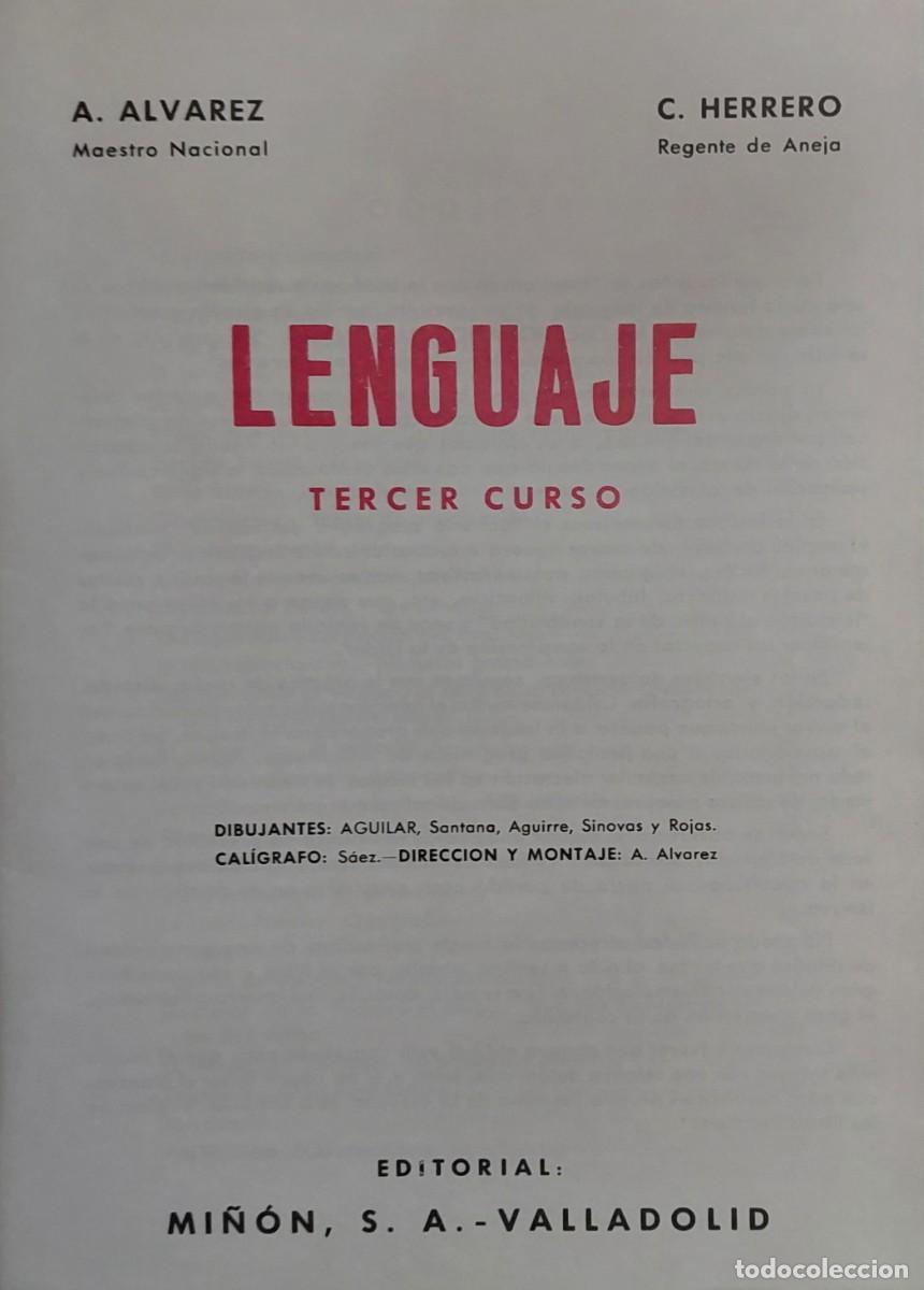 Libros de segunda mano: ANTIGUO LIBRO LENGUAJE CUADERNO DE 3&ordm; CURSO ( &Aacute;LVAREZ ) 1966 - Foto 2