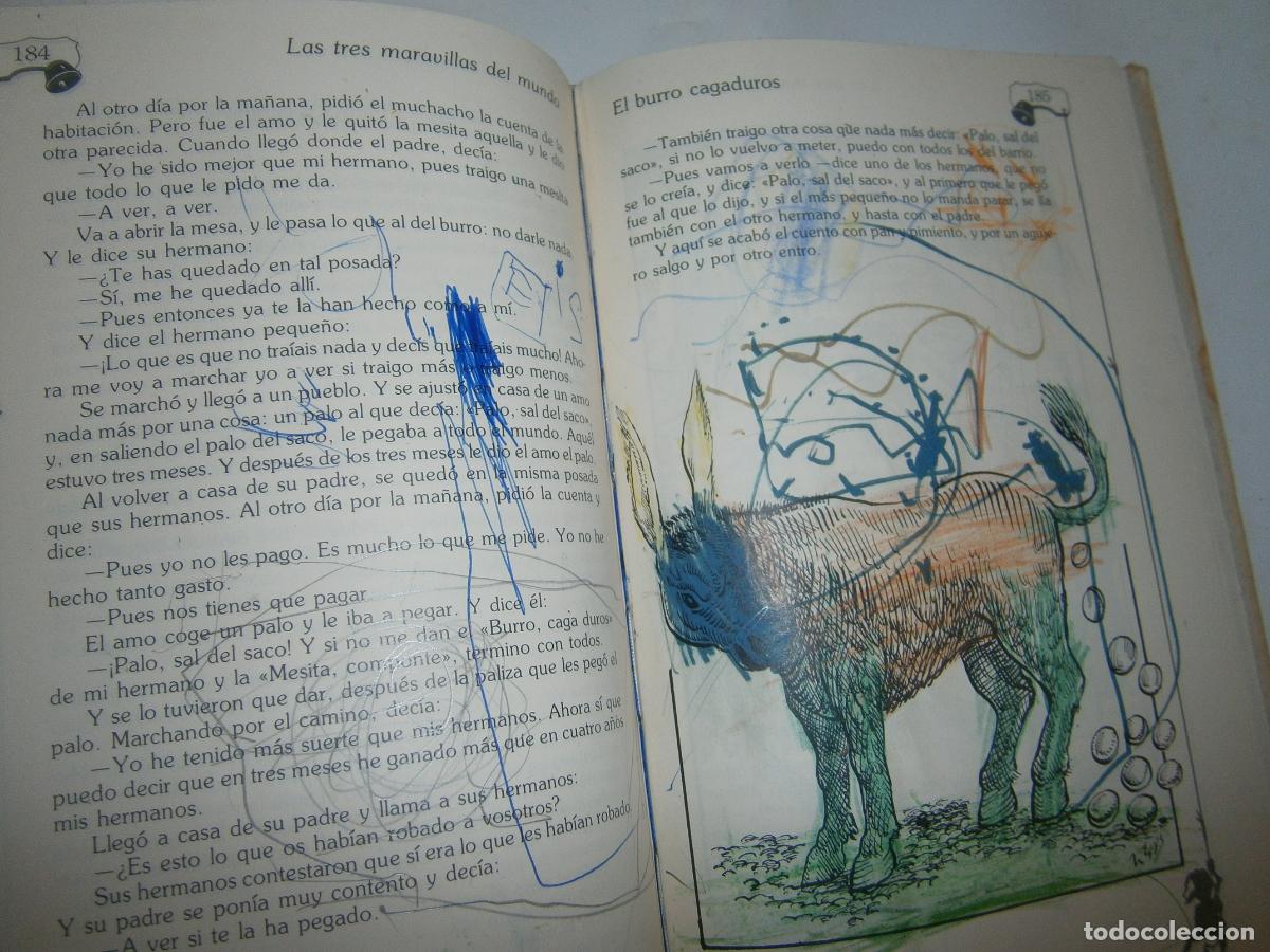Libros de segunda mano: ANTIGUO LIBRO DE TEXTO - CUENTOS AL AMOR DE LA LUMBRE - Foto 2