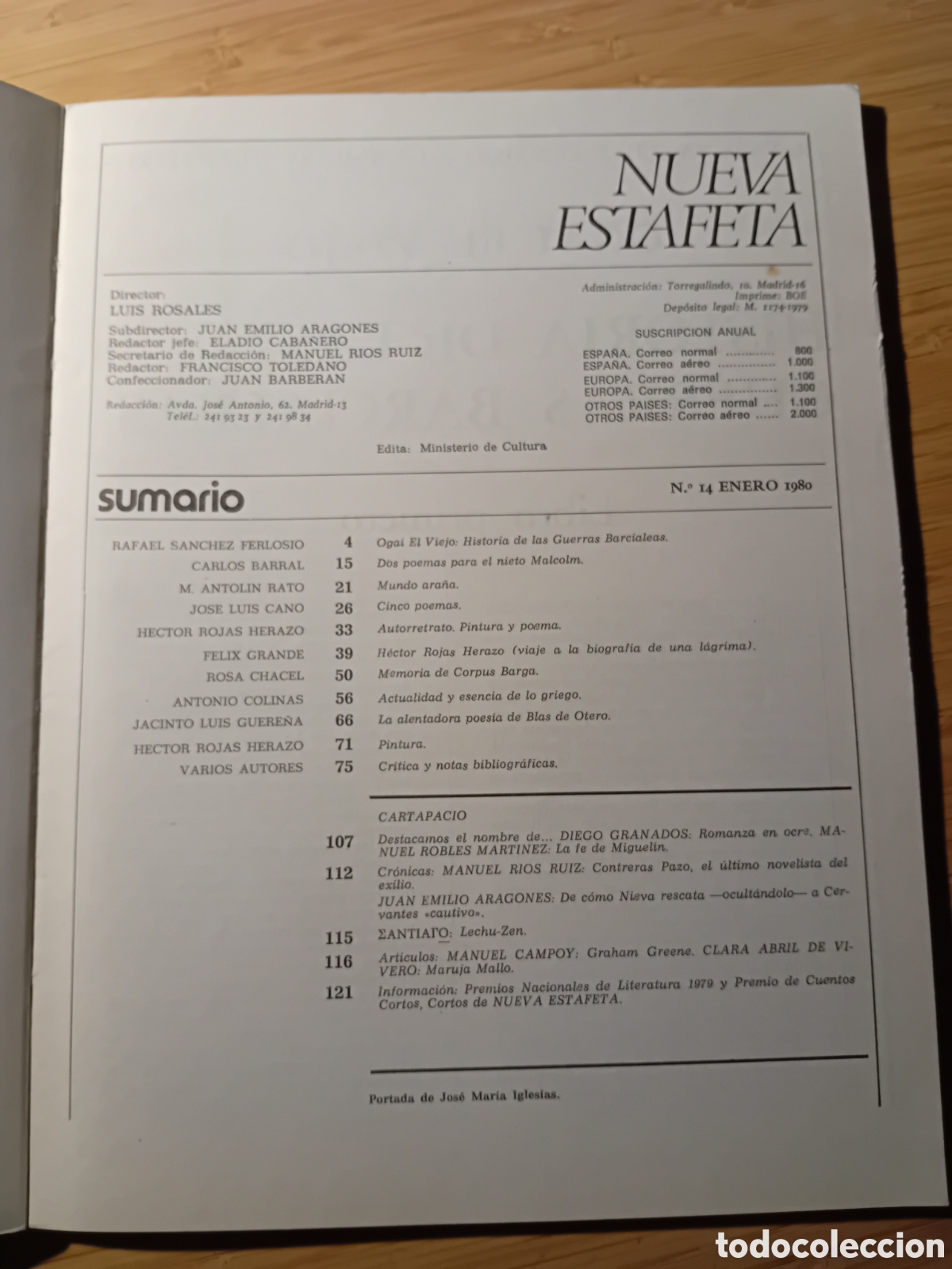 Libros de segunda mano: Nueva estafeta n&ordm;14 enero 1980 - Foto 2