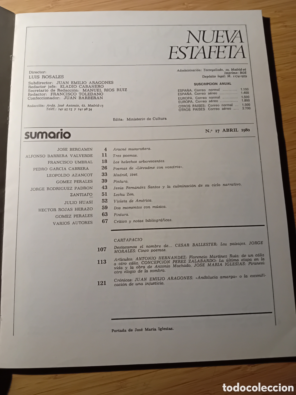 Libros de segunda mano: Nueva estafeta n&ordm;17 abril 1980 - Foto 2