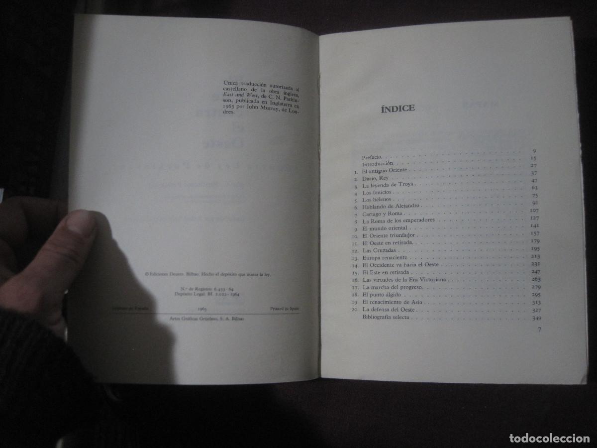 Libros de segunda mano: C. Northcote Parkinson - El este contra el oeste - Deusto - Foto 3