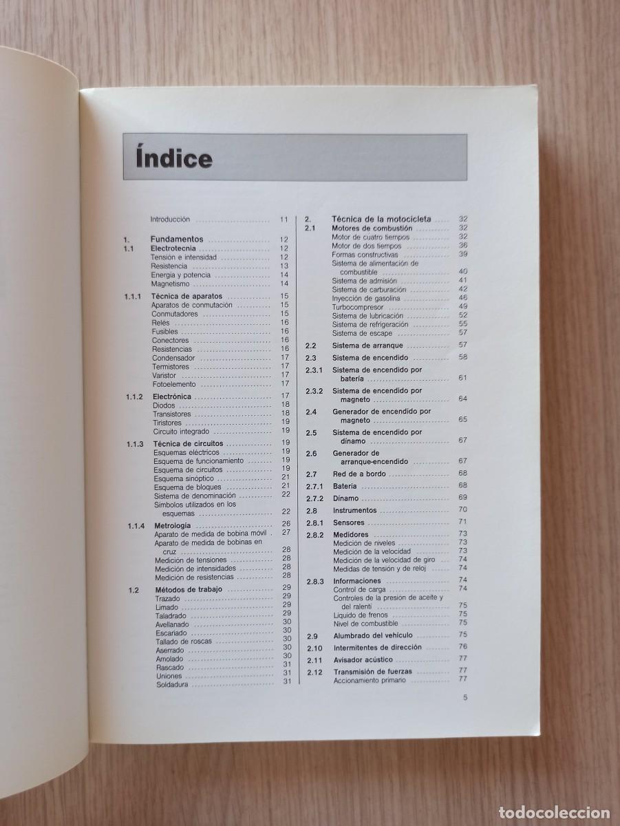 Libros de segunda mano: &rdquo;Manual practico de la motocicleta2 de H. Riedl (Ed. CEAC) a&ntilde;o 1998 - Foto 4