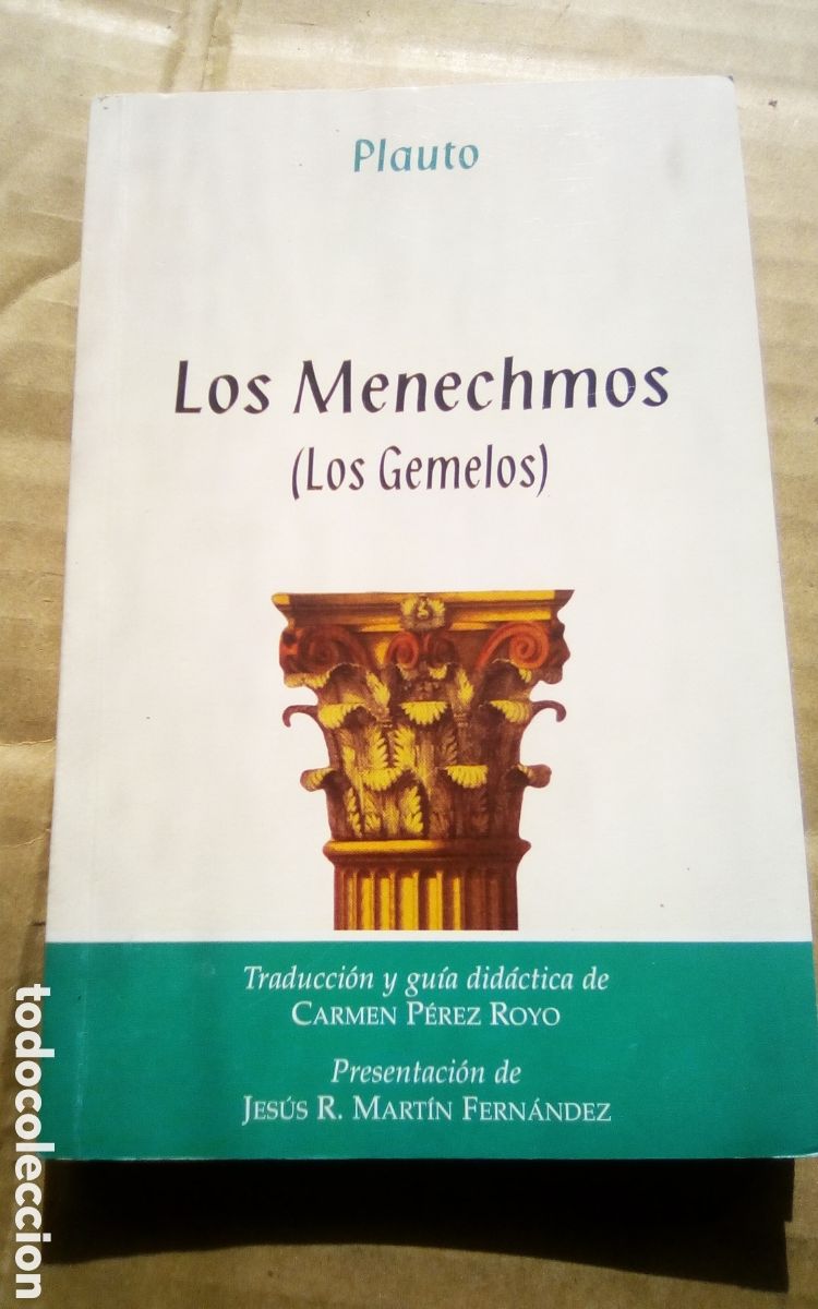 Libros de segunda mano: Los Menechmos (los gemelos). Plauto. Textos de teatro grecolatino. 2002. - Foto 1