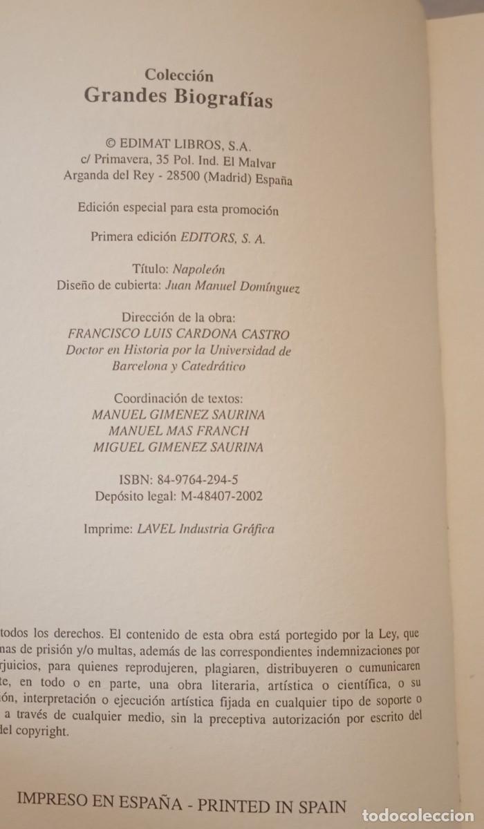 Libros de segunda mano: Napole&oacute;n Editorial: EDIMAT, 2002 - Foto 3