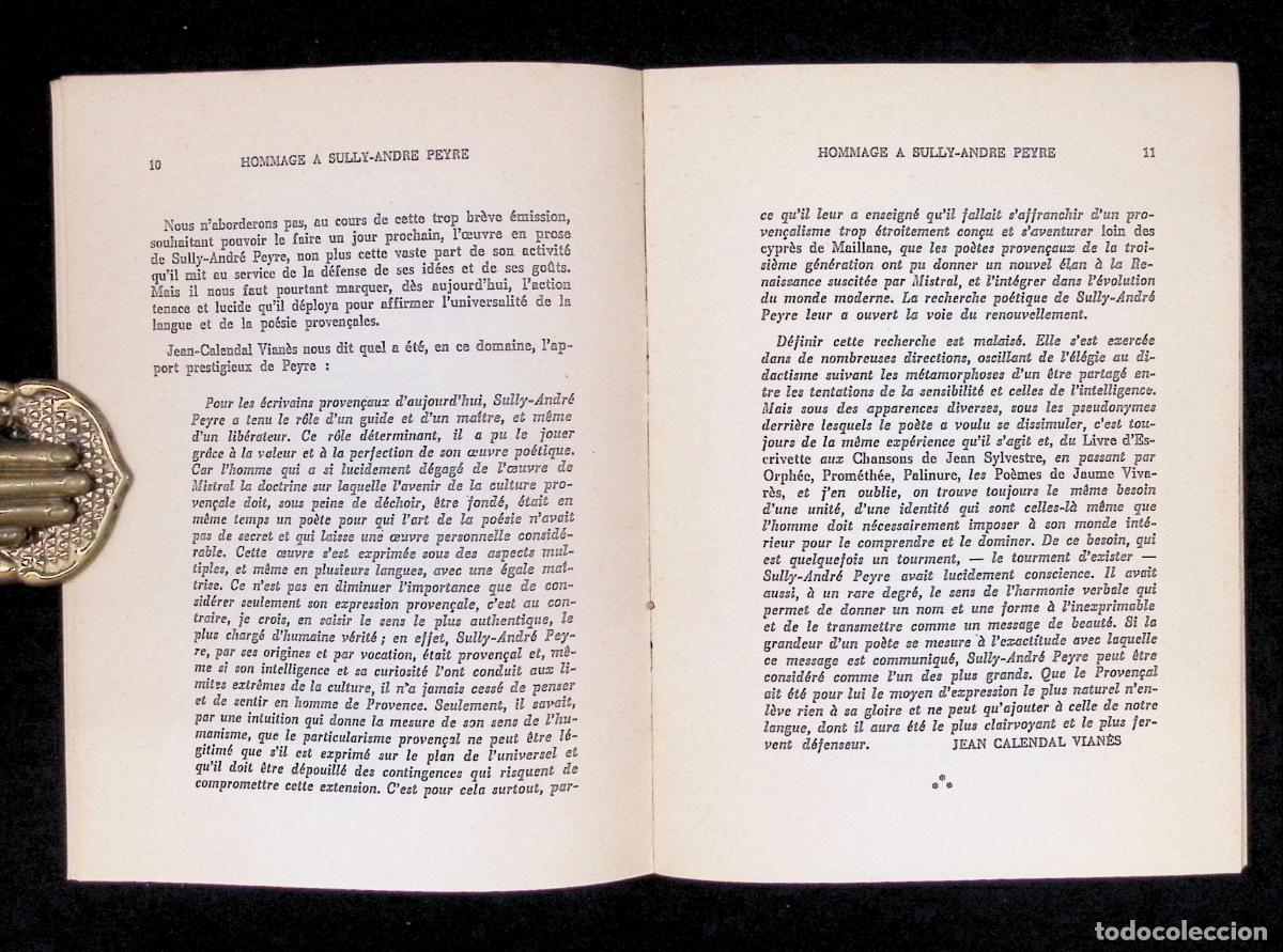 Libros de segunda mano: HOMMAGE A SULLY-ANDR&Eacute; PEYRE. - VV.AA. EDICI&Oacute;N DE 1000 EJEMPLARES. - Foto 3