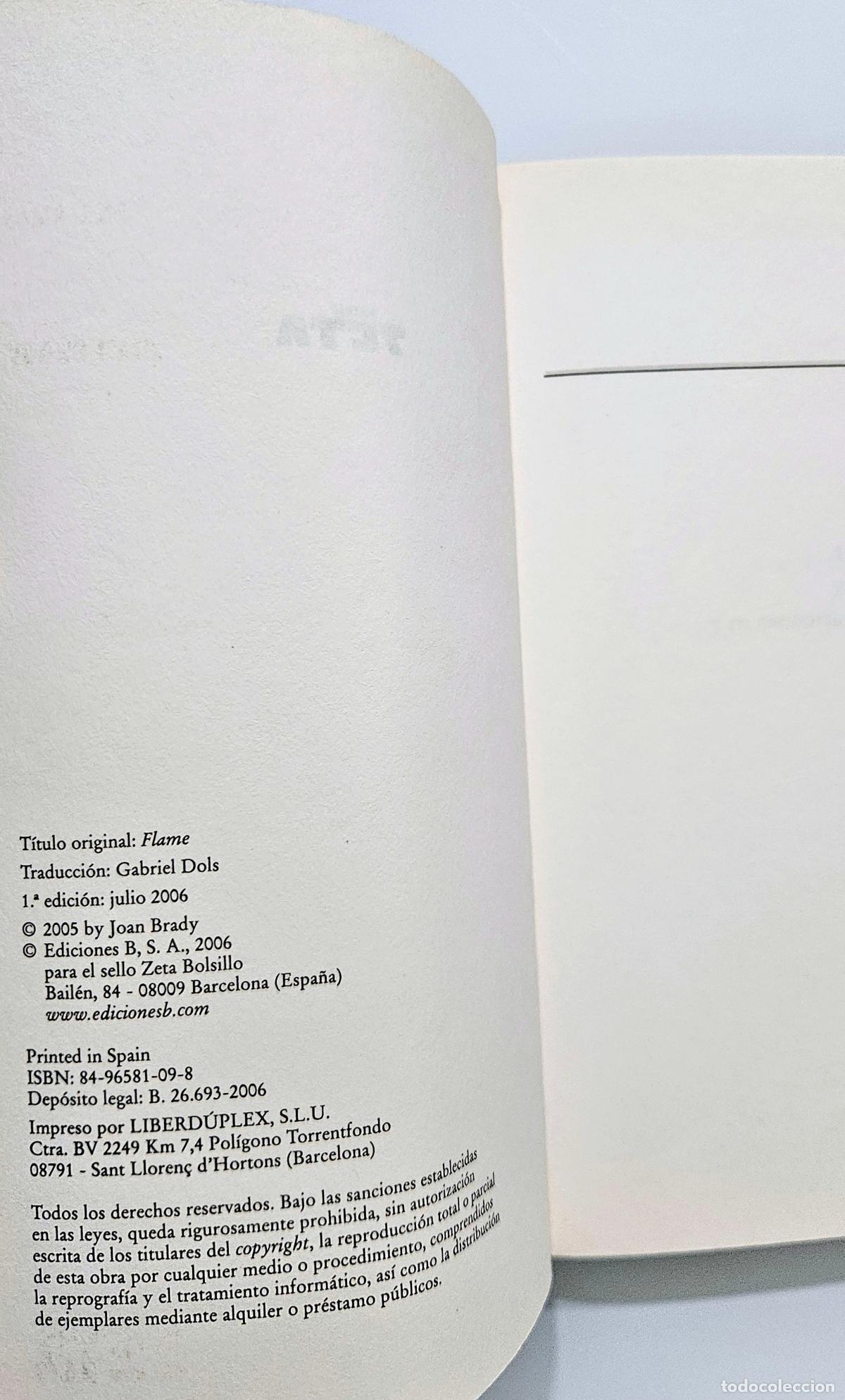 Libros de segunda mano: Te amo, no me llames / Joan Brady / Ediciones B, 2006 - Foto 3