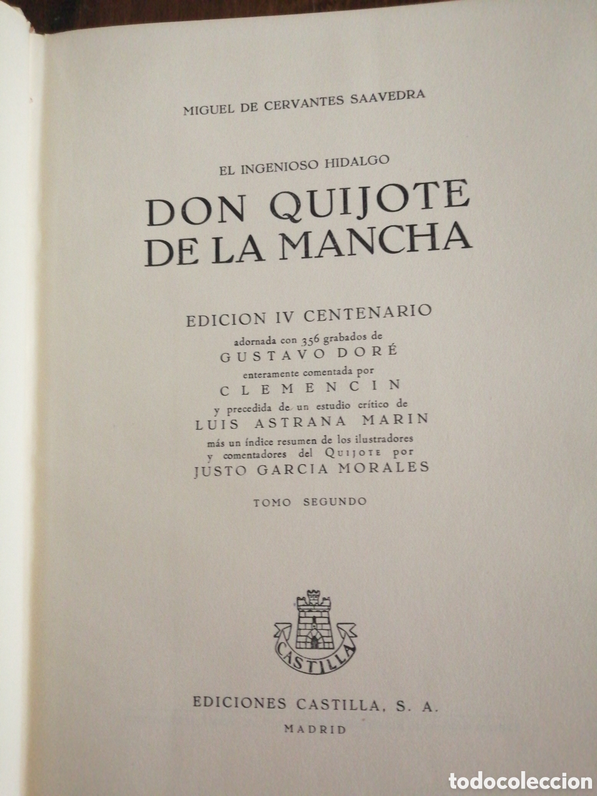 Libros de segunda mano: Cuatro tomos CERVANTES DON QUIJOTE DE LA MANCHA - Foto 7