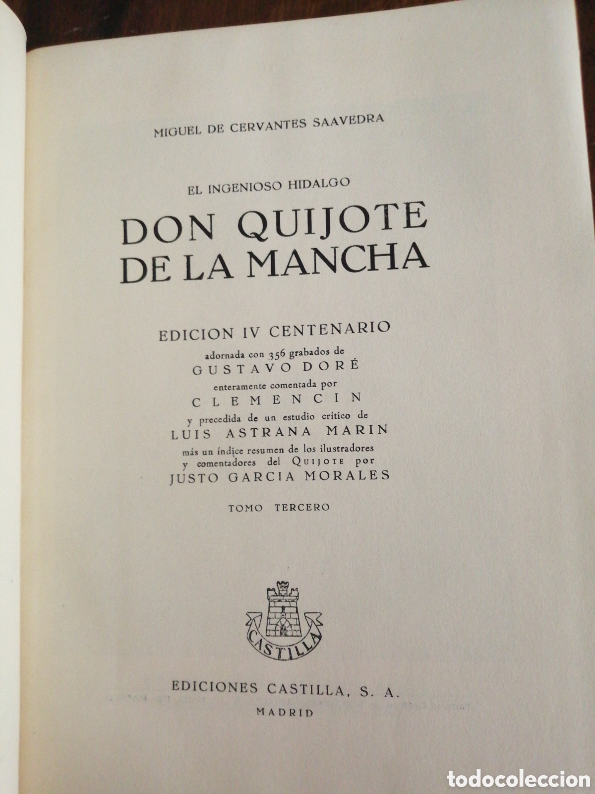 Libros de segunda mano: Cuatro tomos CERVANTES DON QUIJOTE DE LA MANCHA - Foto 9