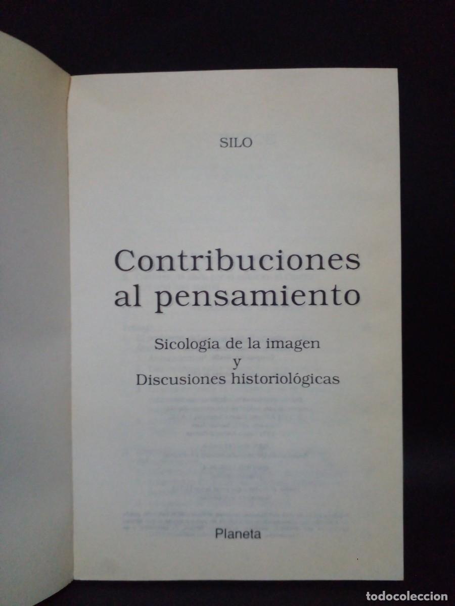 Libros de segunda mano: SILO-CONTRIBUCIONES AL PENSAMIOENTO-1991 - Foto 3