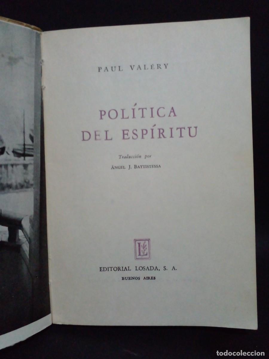 Libros de segunda mano: PAUL VALERY-POLITICA DEL ESPIRITU-1961 - Foto 2