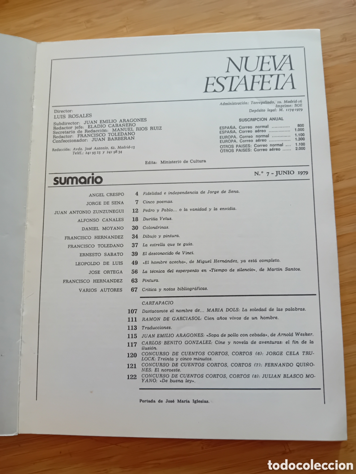Libros de segunda mano: Nueva estafeta n&ordm;7 junio 1979 - Foto 2