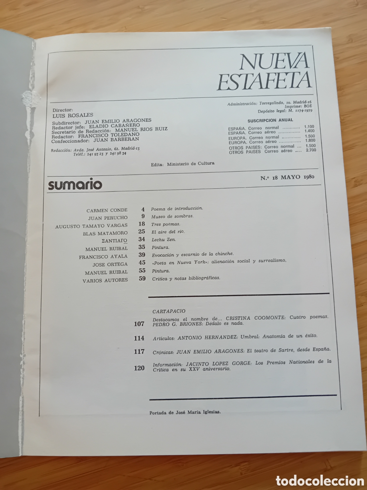 Libros de segunda mano: Nueva estafeta n&ordm;18 mayo 1980 - Foto 2