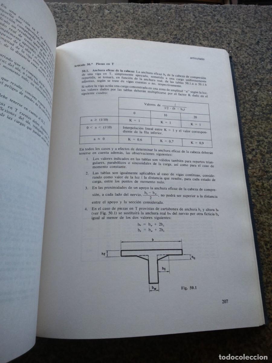 Libros de segunda mano: INSTRUCCION PARA EL PROYECTO Y LA EJECUCION DE OBRAS DE HORMIGON EN MASA O ARMADO - Foto 2