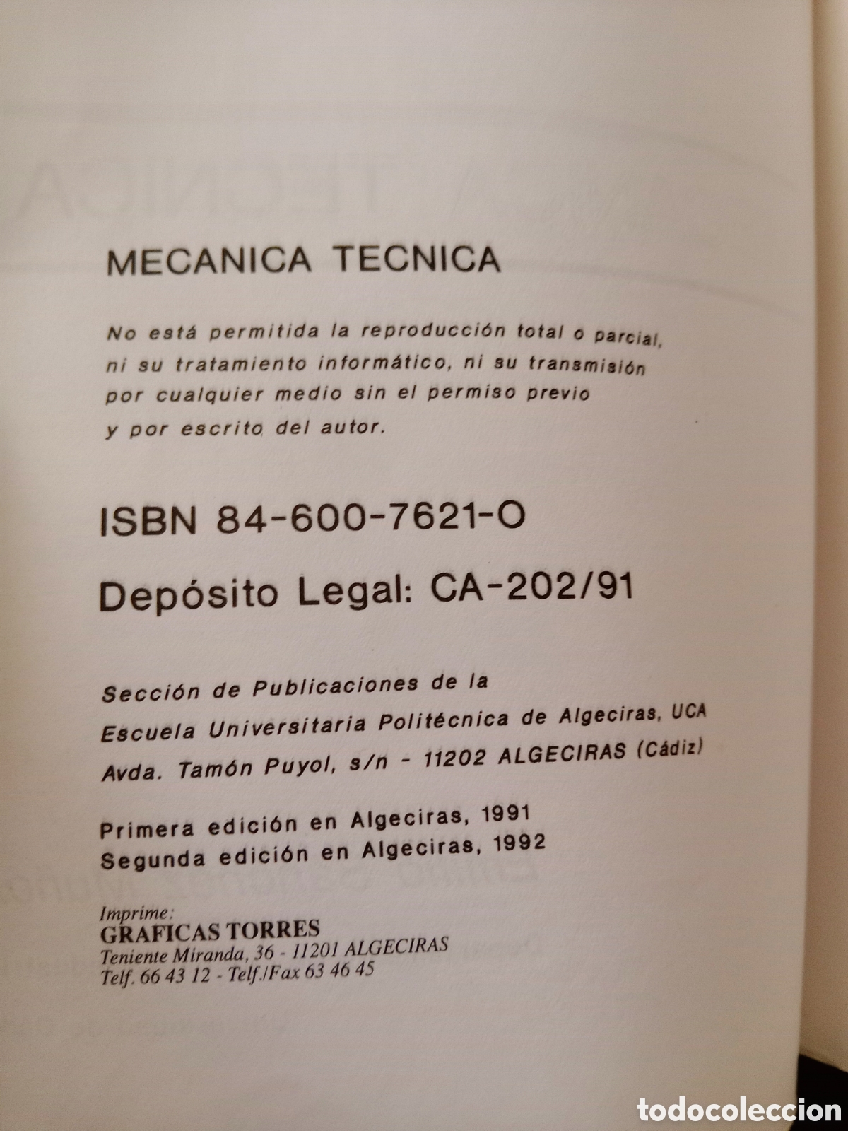 Libros de segunda mano: Mec&aacute;nica t&eacute;cnica Emilio S&aacute;nchez Mu&ntilde;oz - Foto 7