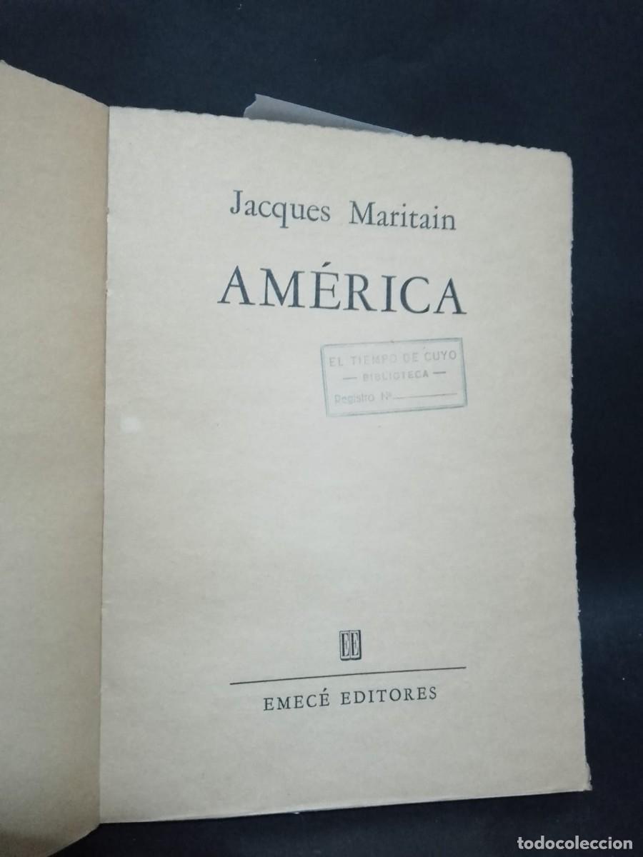 Libros de segunda mano: JACQUES MARITAIN-AMERICA-1958 - Foto 2