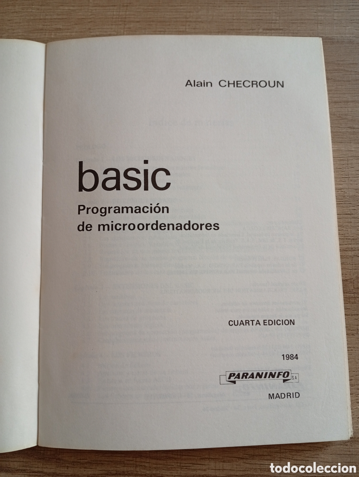 Libros de segunda mano: Basic Programaci&oacute;n de microordenadores / Alain Checroun. Madrid: Paraninfo, 1984. - Foto 2