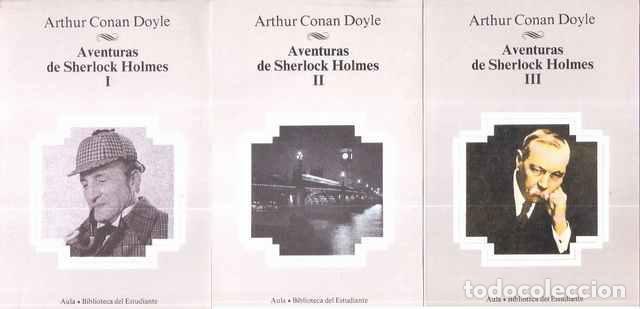 Libros de segunda mano: Aventuras de Sherlock Holmes I, II y III - Daniel Defoe - Foto 1