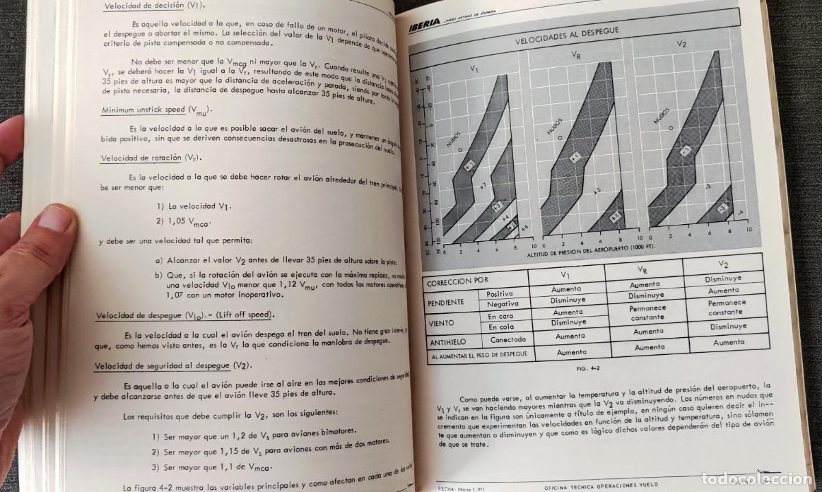 Libros de segunda mano: IBERIA - PERFORMANCE EMBOLO REACTORES - DIRECCION OPERACIONES - MARZO 1971 - Foto 4