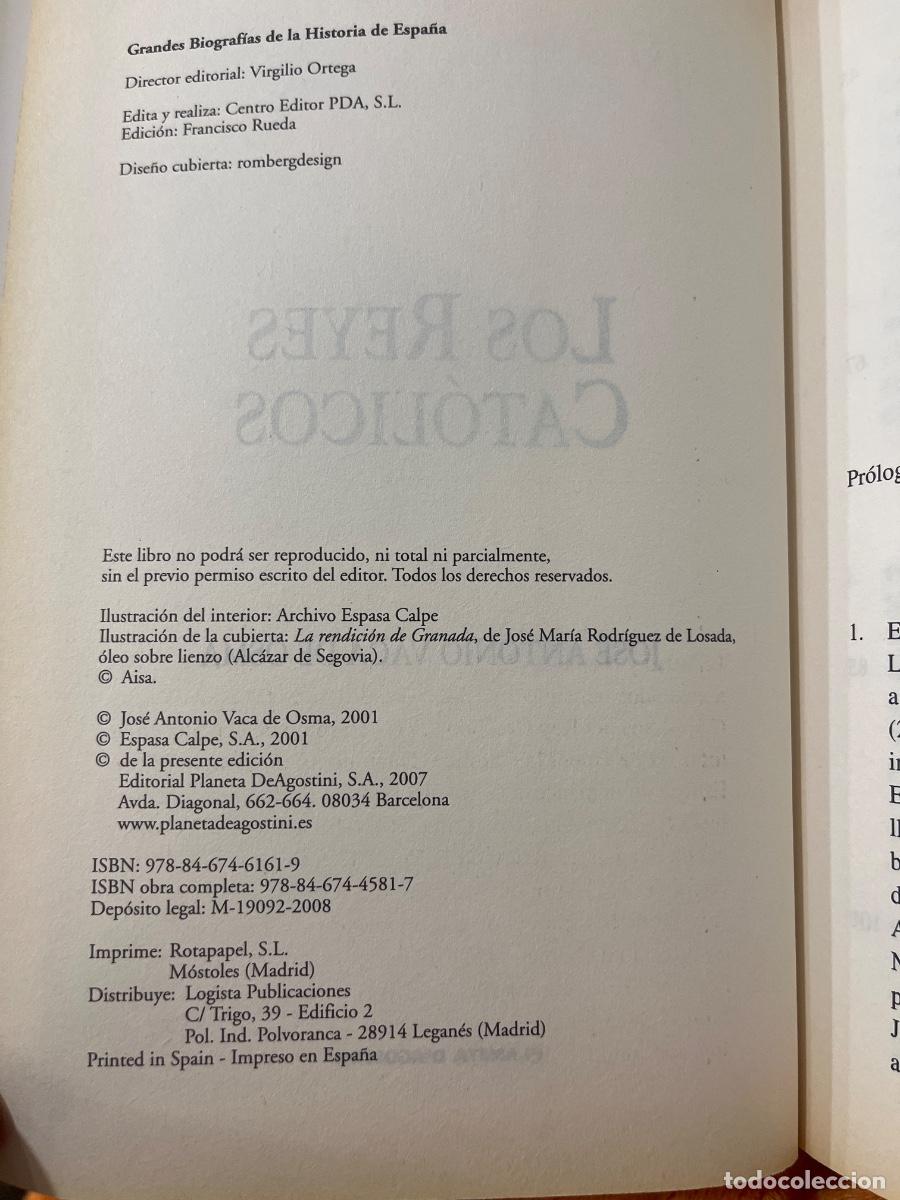 Libros de segunda mano: Libro Los reyes Cat&oacute;licos | Jos&eacute; Antonio Vaca de Osma | 2007 - Foto 3