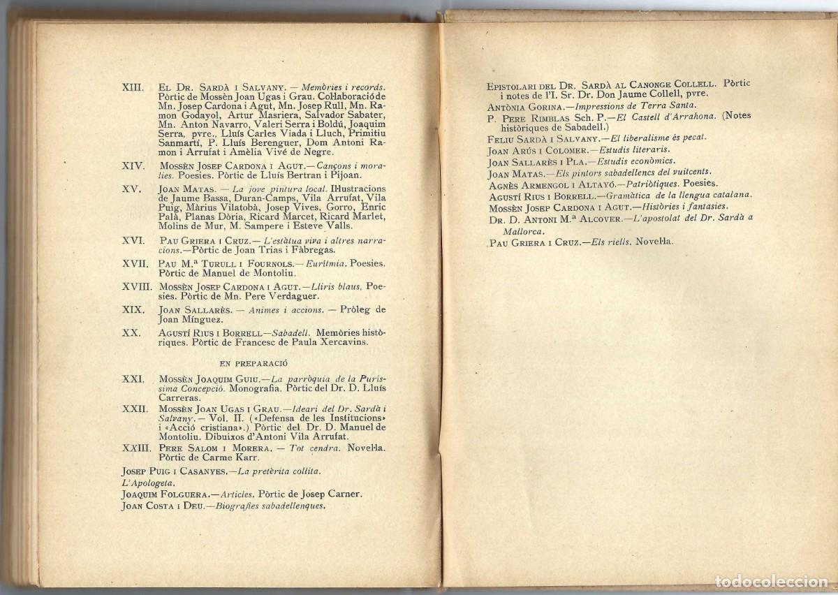 Libros de segunda mano: SABADELL MONOGRAF&Iacute;A. AGUST&Iacute; RIUS I BORRELL. 1929 - Foto 9