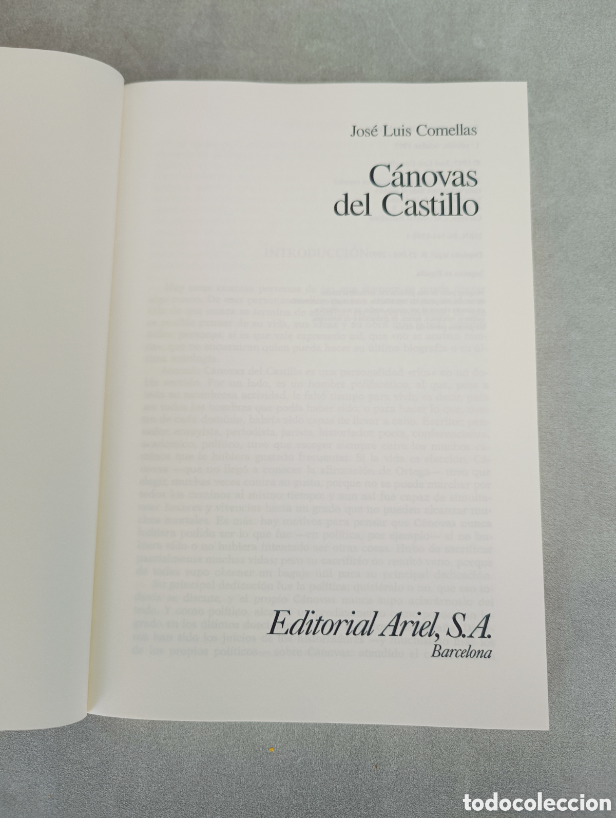 Libros de segunda mano: C&aacute;novas del Castillo. Comellas, Jos&eacute; Luis. - Foto 4