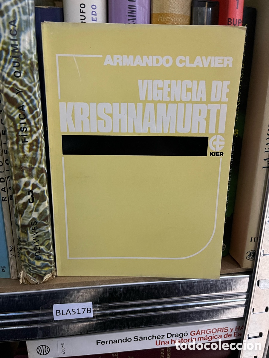 Libros de segunda mano: Blas17B VIGENCIA DE KRISHNAMURTI, ARMANDO CLAVIER. LIBRO KIER - Foto 1
