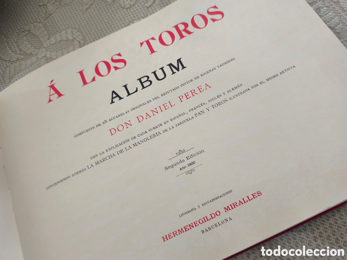 Libros de segunda mano: A los Toros. Acuarelas de Daniel Perea - Foto 3