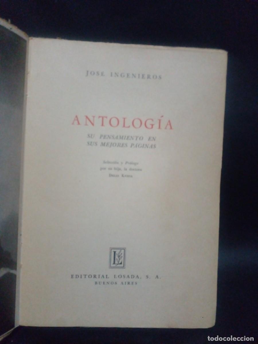 Libros de segunda mano: JOSE INGENIEROS-ANTOLOGIA- 1961 - Foto 2