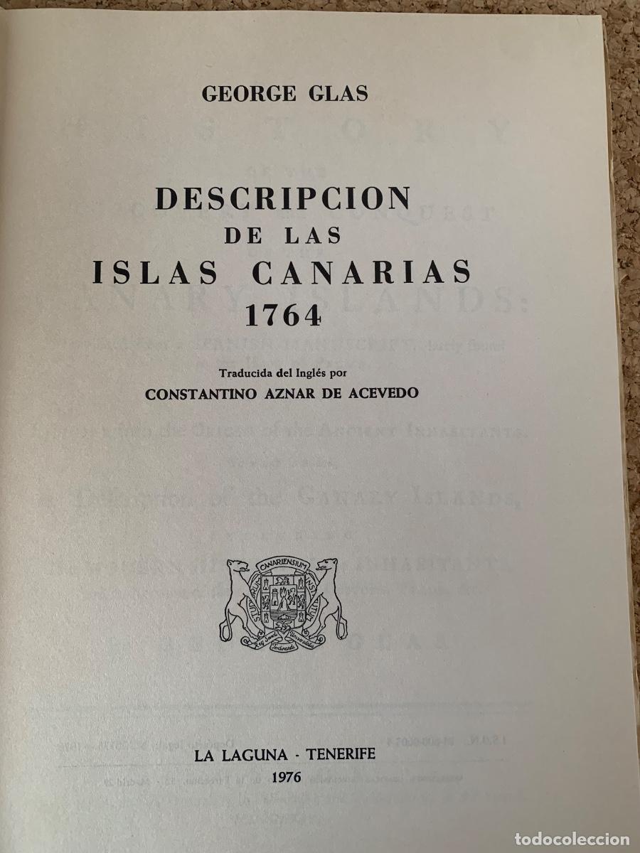 Libros de segunda mano: Descripci&oacute;n de las islas Canarias 1764 (Bols 42) - Foto 2