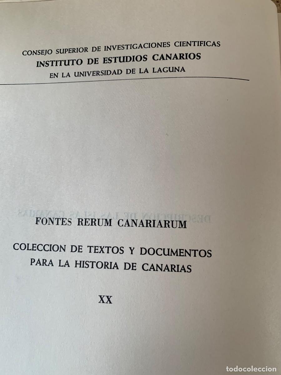 Libros de segunda mano: Descripci&oacute;n de las islas Canarias 1764 (Bols 42) - Foto 3