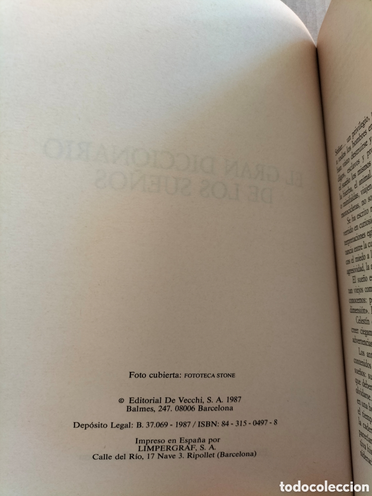 Libros de segunda mano: El gran diccionario de los sue&ntilde;os. Laura Tuan. Editorial de Vecchi, 1987. Libro - Foto 3