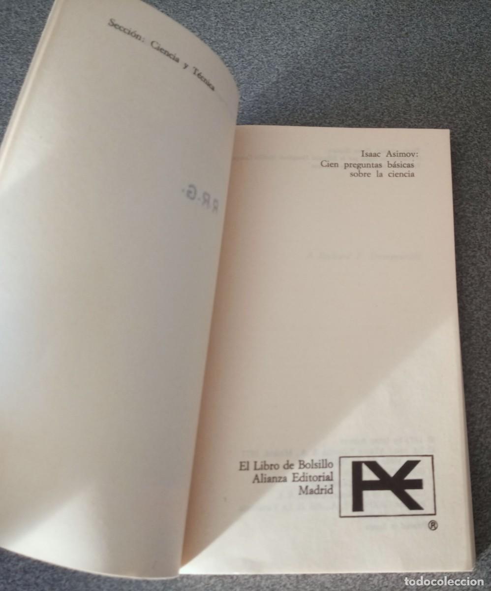 Libros de segunda mano: Cien Preguntas B&aacute;sicas Sobre La Ciencia Isaac Asimov - Foto 3