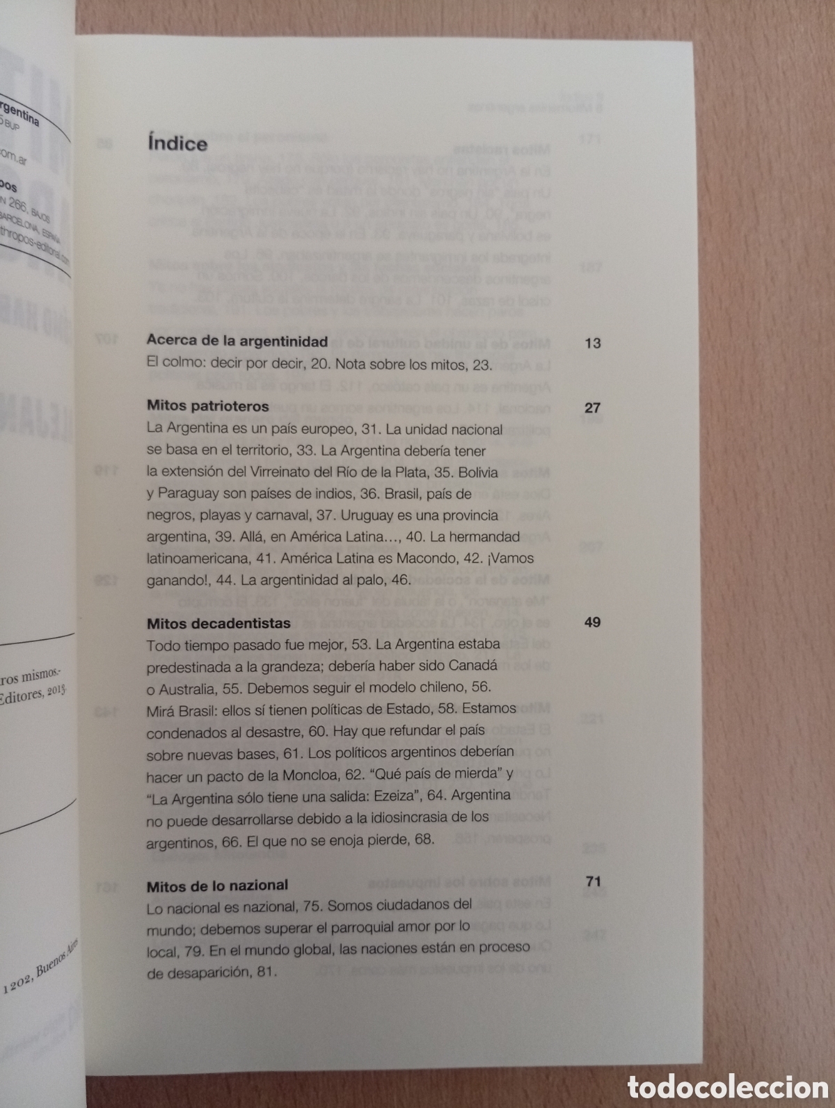 Libros de segunda mano: MITOMAN&Iacute;AS ARGENTINAS. Alejandro Grimson - Foto 9