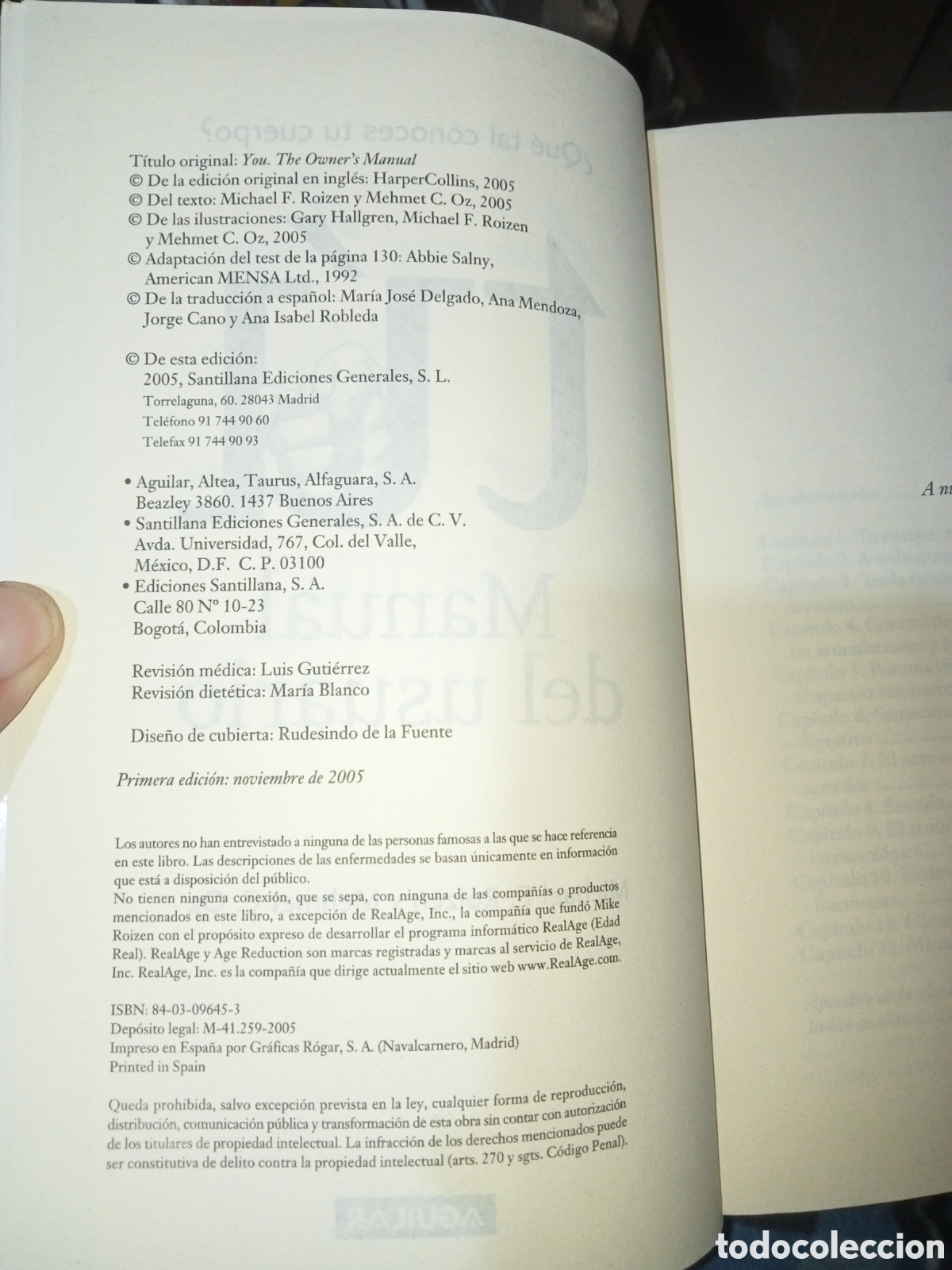 Libros de segunda mano: T&uacute; manual del usuario Michael Roizen y Mehmet-autoayuda - Foto 4