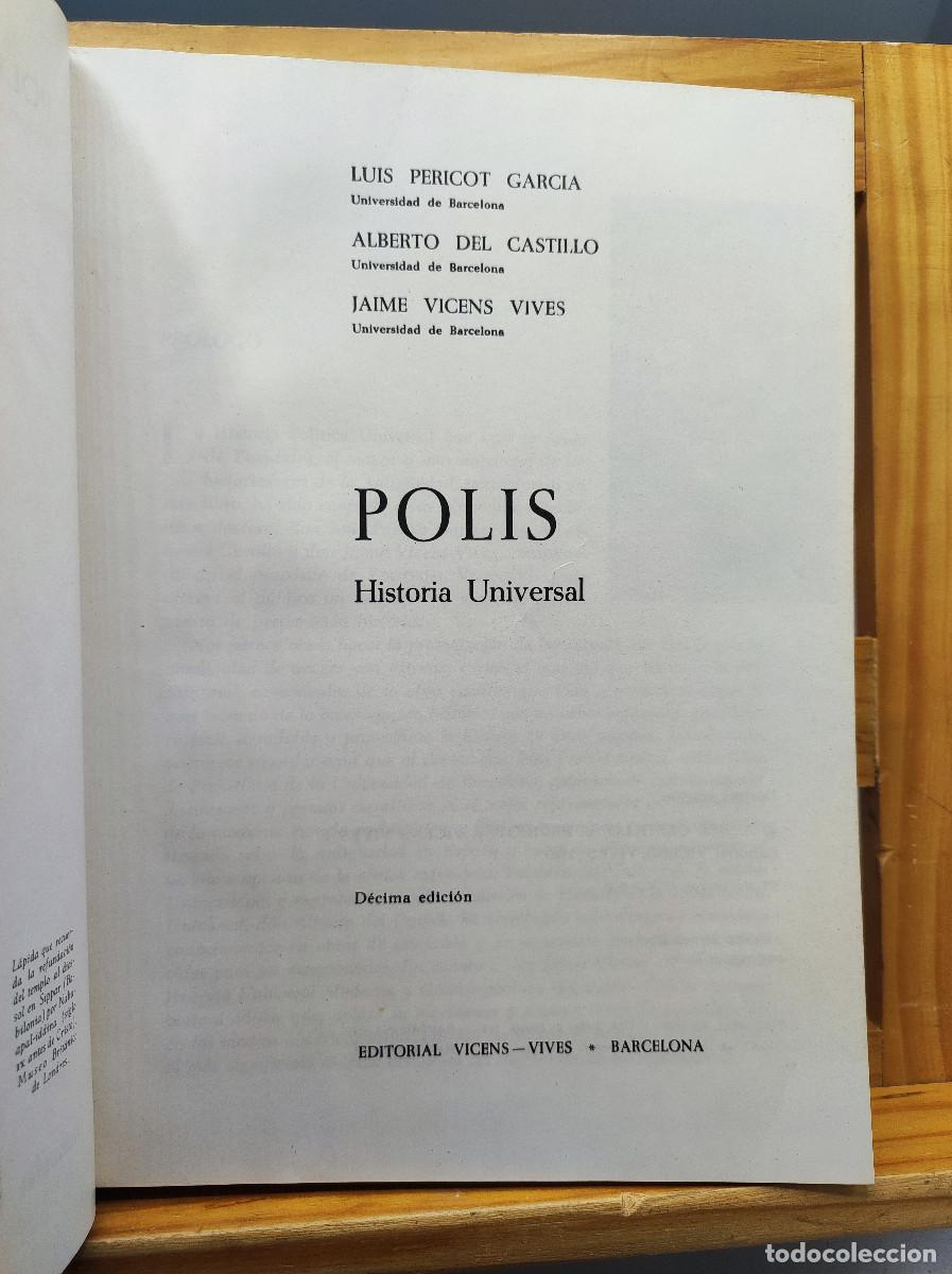 Libros de segunda mano: Polis. Historia Universal - Pericot Castillo Vicens - Foto 3