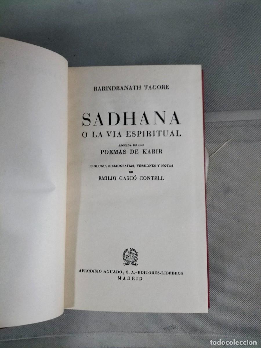 Libros de segunda mano: Sadhana o la v&iacute;a espiritual - Rabindranath Tagore - Foto 3