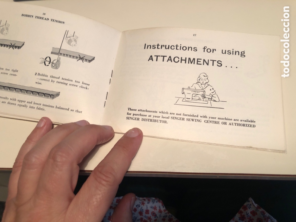 Libros de segunda mano: Libro instrucciones m&aacute;quina de coser Singer. Model 239. Ingl&eacute;s. ASM - Foto 4