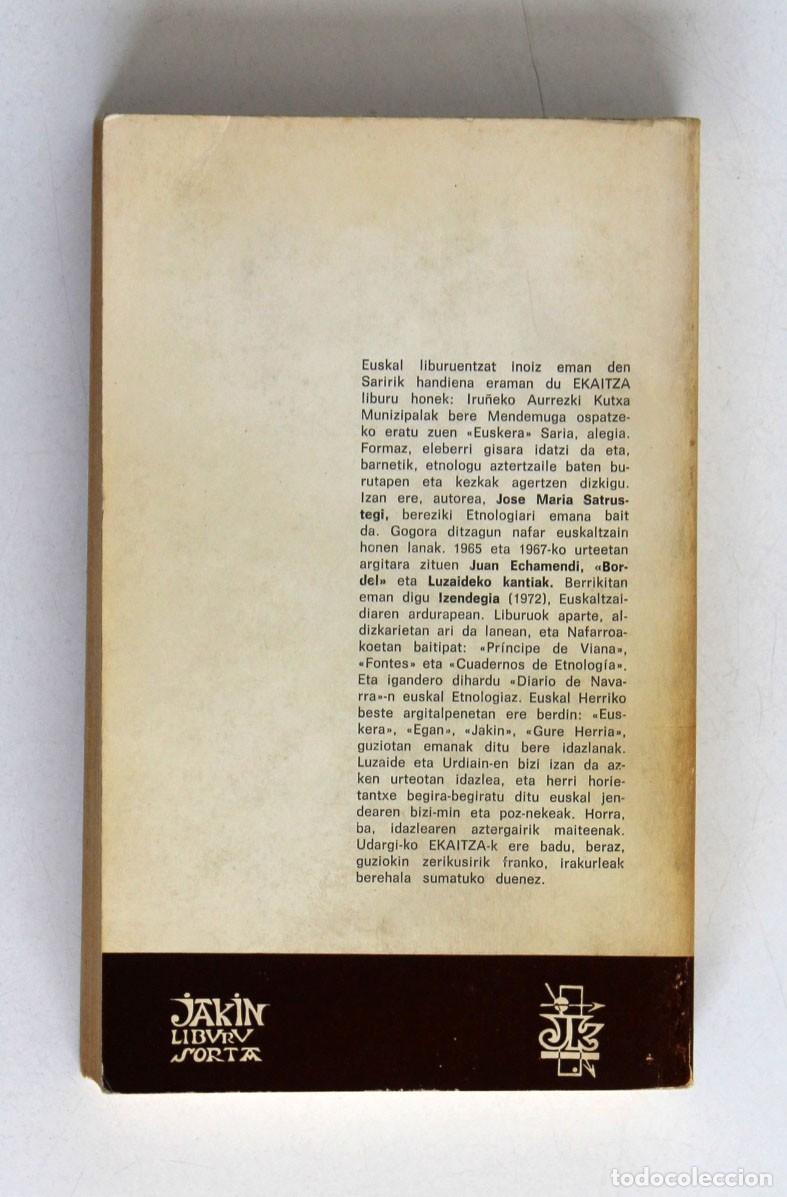 Libros de segunda mano: EKAITZA. Jos&eacute; M. Satrustegui. Ed. Jakin. 1973. Primera edici&oacute;n. - Foto 3