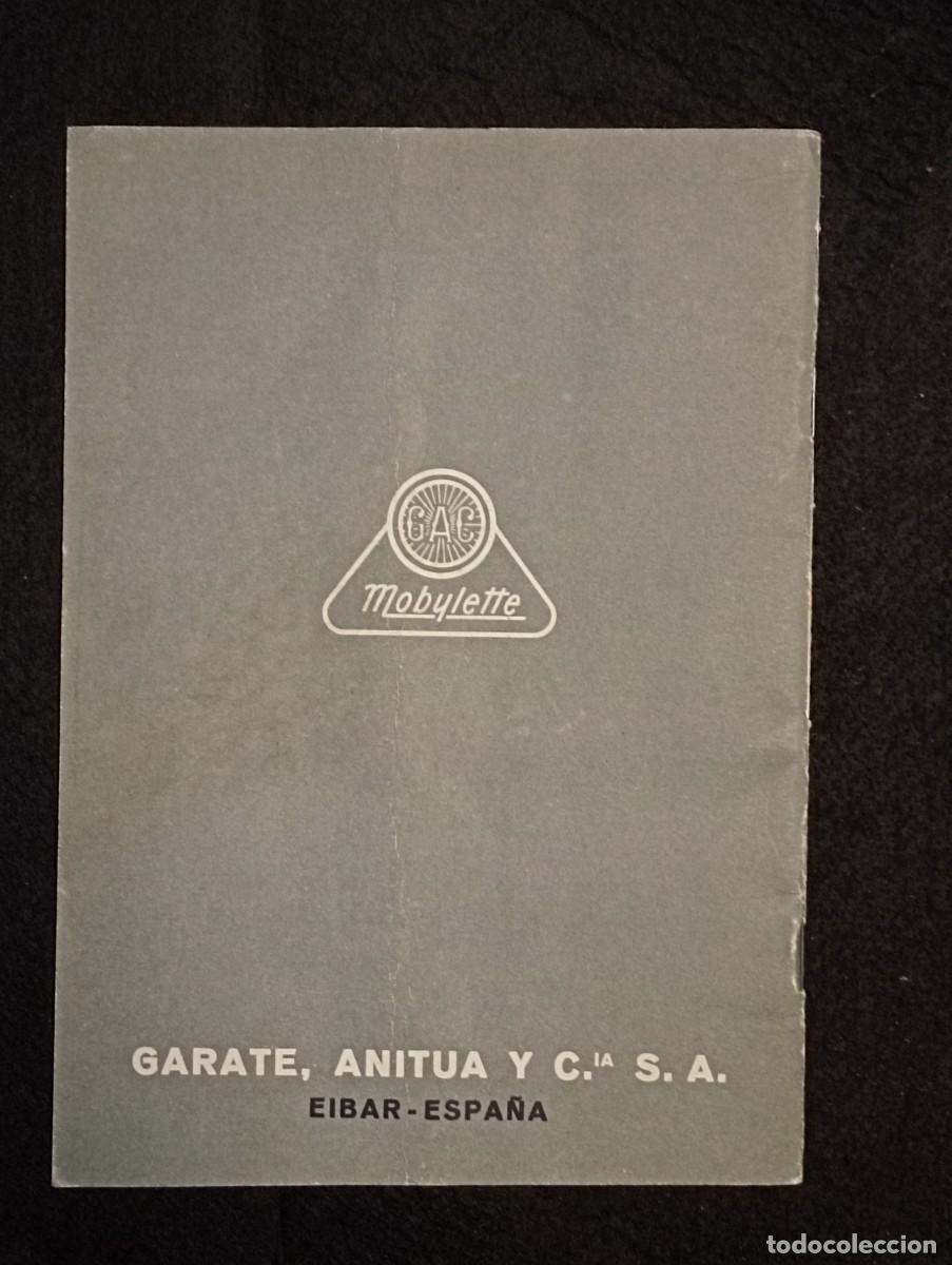 Libros de segunda mano: Manual de entretenimiento Ciclomotor MOBYLETTE. 1967.. - Foto 2